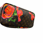 Louis Vuitton Stephen Sprouse Roses Neverfull Handbag Brown Pink Floral Designer