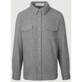 NWT God's True Cashmere Grey Cashmere Shirt Rose Quartz Snap Button Up Size XS