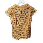 NWT Ulla Johnson Blush Pink Daevy Lace Short Sleeve Top Womens 0