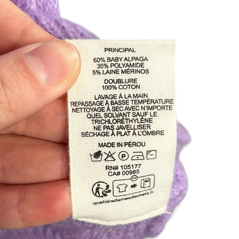 NWT Ulla Johnson Button Front Lavender Haley Cardigan Sweater Womens US 0/2