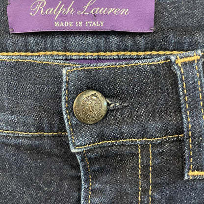 Ralph Lauren Purple Label Made in Italy Dark Wash Denim Skinny Jean Womens 26