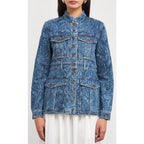 NWT Veronica Beard Jeans Tika Jacket Atlantic Paisley Denim Womens Small