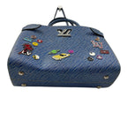 Louis Vuitton 2017 Twist Tote Limited Edition Pin Embellished Blue Epi Leather