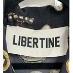 Libertine Cameos Printed Fit & Flare Ruffle Silk Dress Womens Large $2600