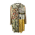 La Prestic Ouiston Multicolor Open It Silk Button Front Dress Womens 1 / US 6