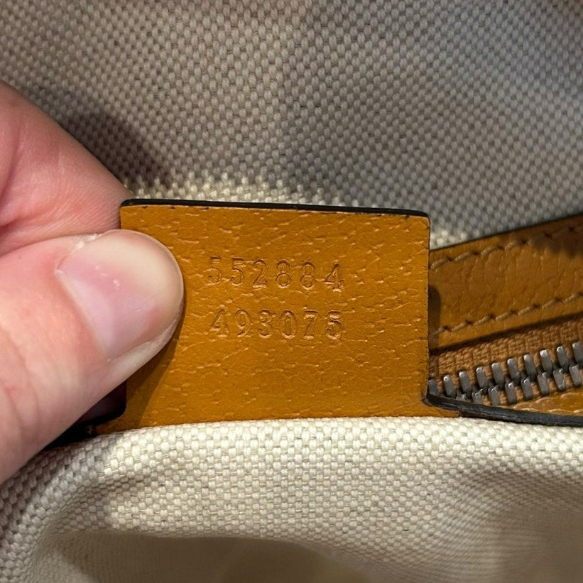 Gucci x Disney Tan Brown GG Supreme Mickey Mouse Dome Backpack