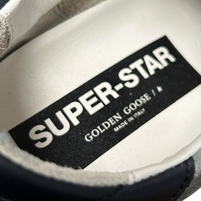 Golden Goose Green Blue Super Star Low Top Lace Up Sneakers Womens 39 / US 9