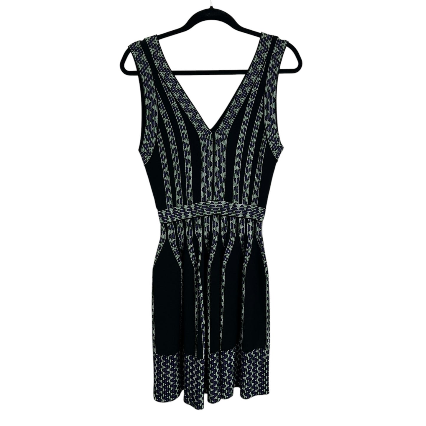 M Missoni Graphic Motif Sleeveless Knee Length V Neck Dress Womens 40 / US 4