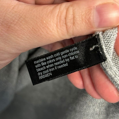 The Limited Gray Cream Dog Graphic Long Sleeve Pullover Sweater Womens Small