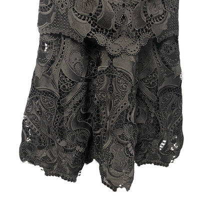 NWT Simkhai Signature Laura Lace Midi Dress Black Womens 2