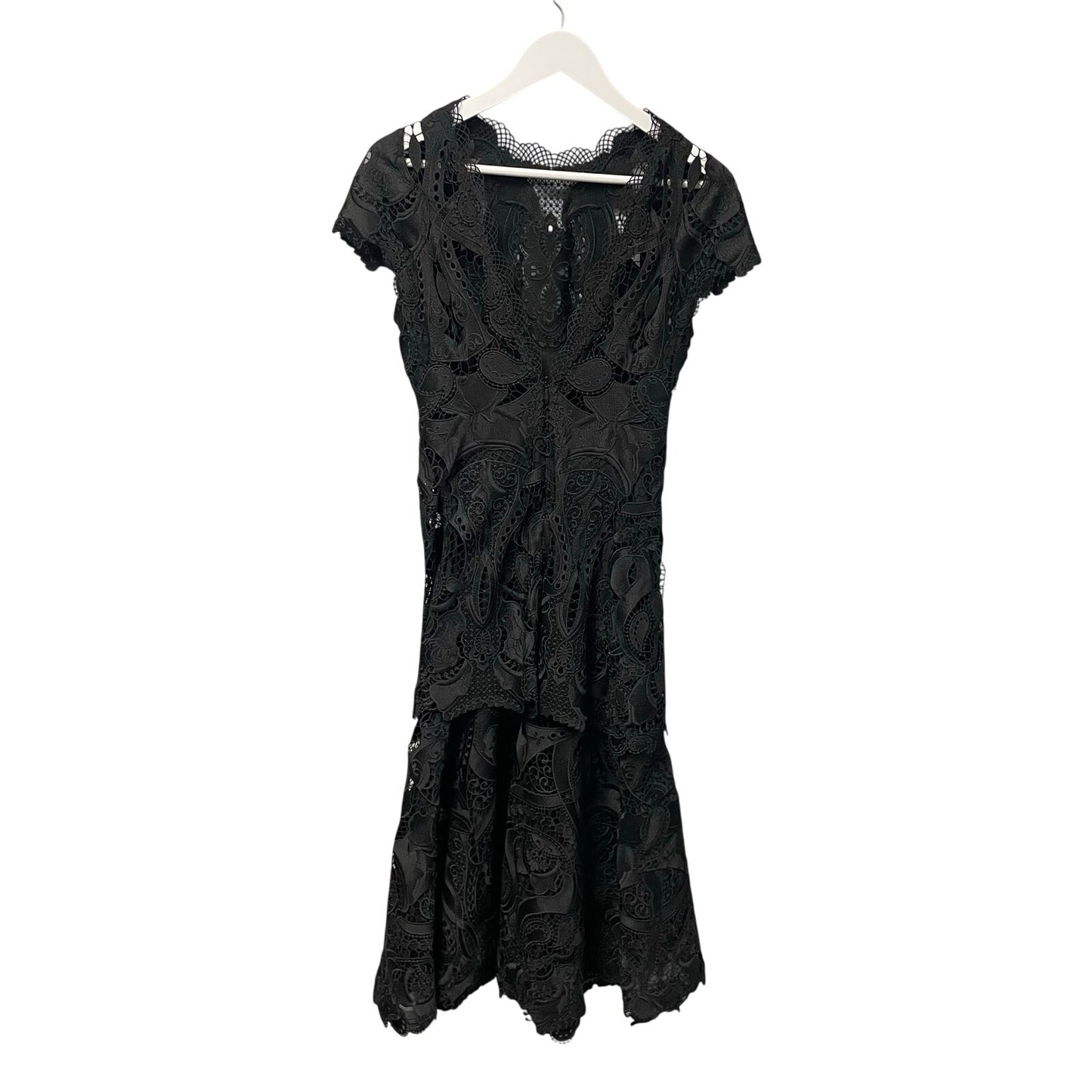 NWT Simkhai Signature Laura Lace Midi Dress Black Womens 2
