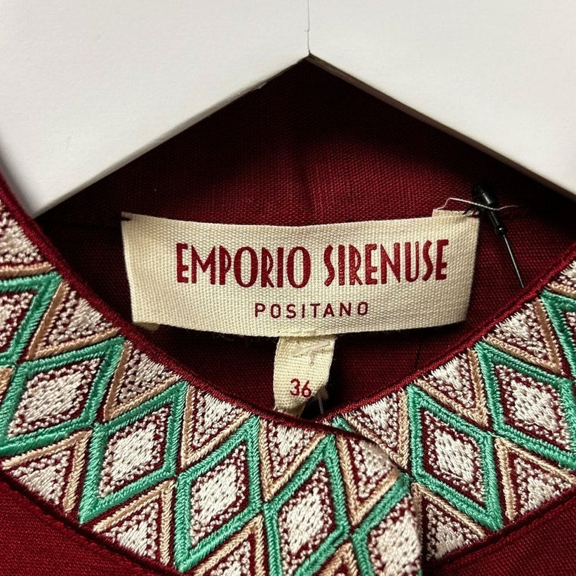 NWT Emporio Sirenuse Andorra Top with Ballerina Embroidery Womens 36 / US 0