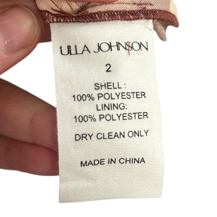 NWT Ulla Johnson Topaz  Violeta Pleated Sleeveless Midi Dress Womens Size 2