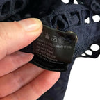 Zimmermann Harlequin Broderie Anglaise Cotton Top In French Navy Womens US 8