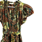 Ulla Johnson Prism Floral Print Puff Sleeve Self Tie Ottilie Midi Dress Womens 6