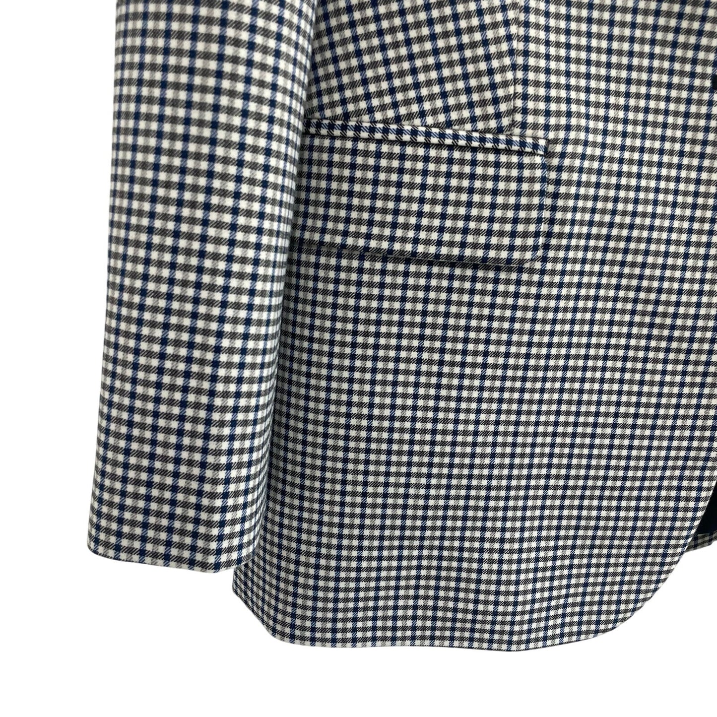 NWT Madewell The Kline Blazer Black Blue White Houndstooth Plaid Womens 0