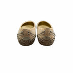Jimmy Choo Welda Studded Ballet Flat Beige Suede Womens 39.5 / US 9.5