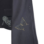 NWT Zadig & Voltaire Navy Very Multi Strass Embellished Blazer 34 / US XS