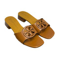 Tory Burch Bombe Miller Slide Sandal Caramel Corn / Hornet Tan Leather Size 7.5