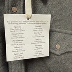 NWT God's True Cashmere Grey Cashmere Shirt Rose Quartz Snap Button Up Size XS