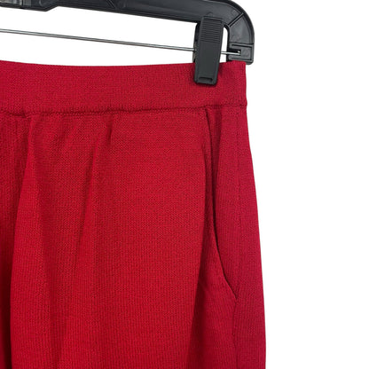 St. John Evening by Marie Gray Santana Knit Dark Red Wide Leg Pant Womens Size 2