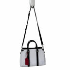 Louis Vuitton Soufflot Epi BB White Black Leather Two Way Handbag AS IS