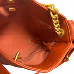 Chanel Easy Mood Hobo Bag Quilted Calfskin Leather Rust Orange