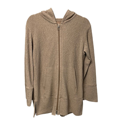 Lululemon Athletica Along the Way Full Zip Hoodie Heathered Soft Sand Womens XS