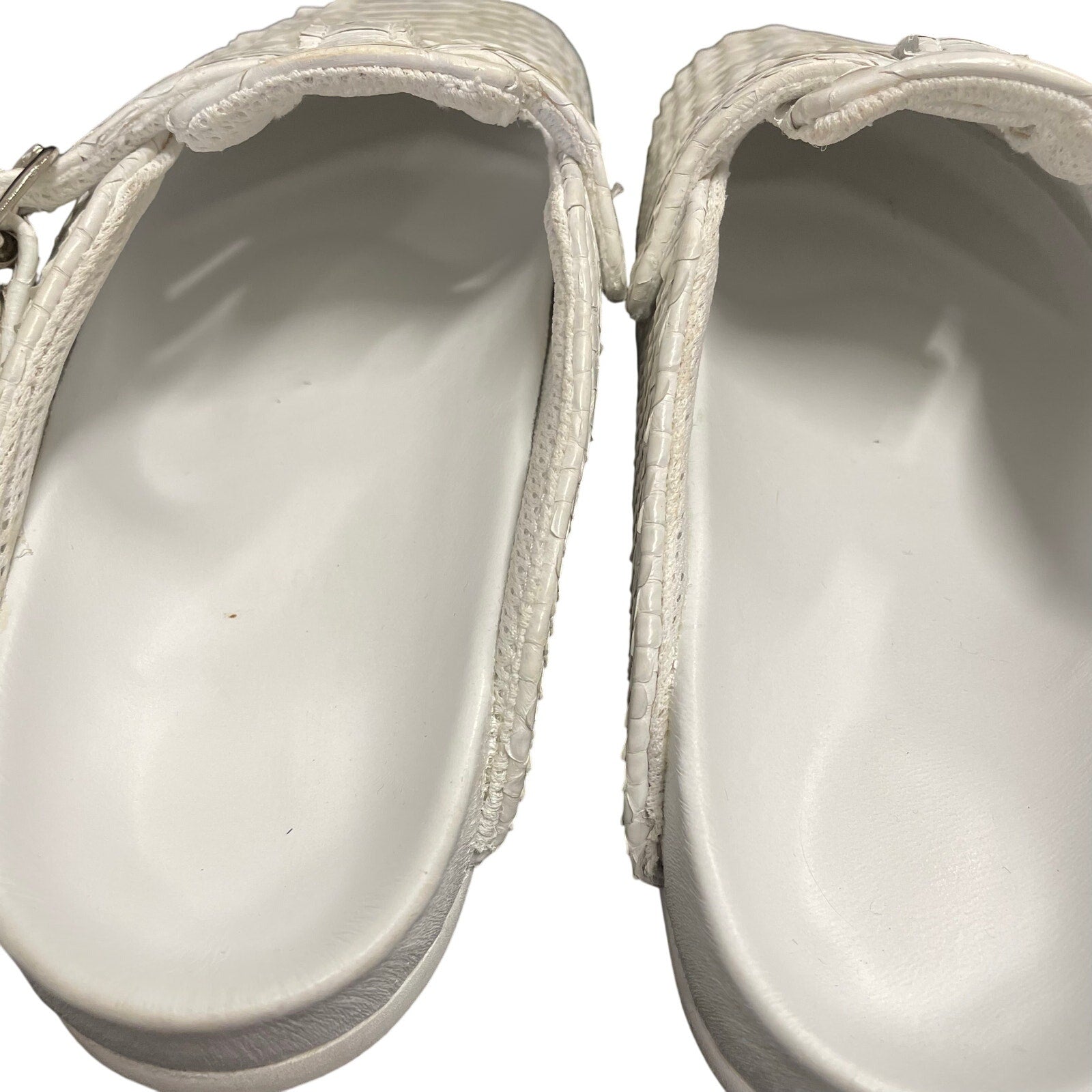 The Shoe Surgeon Luxe Mule in White Python Mens Size 8