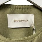 NWT Zimmermann Palm Green Luna Wool Silk Utility Sleeveless Vest Womens US 4
