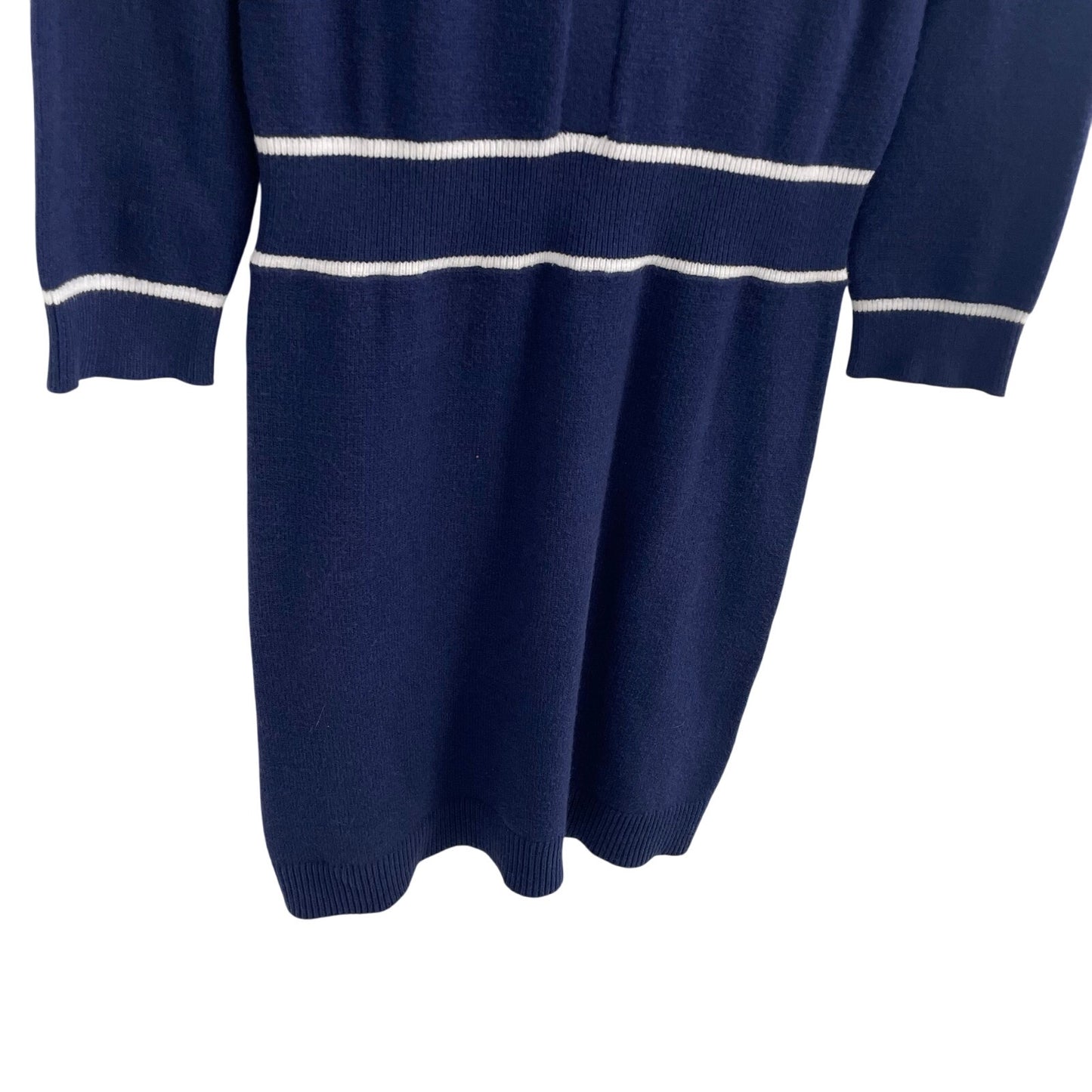 Lilly Pulitzer Danley Sweater Dress True Navy White Striped Knit Womens Medium