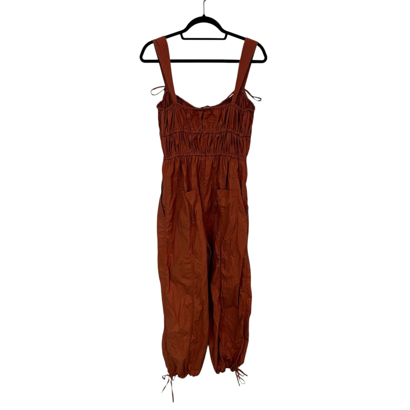 Ulla Johnson Orange Cotton Adjustable Drawstring Tatum Jumpsuit Womens 6