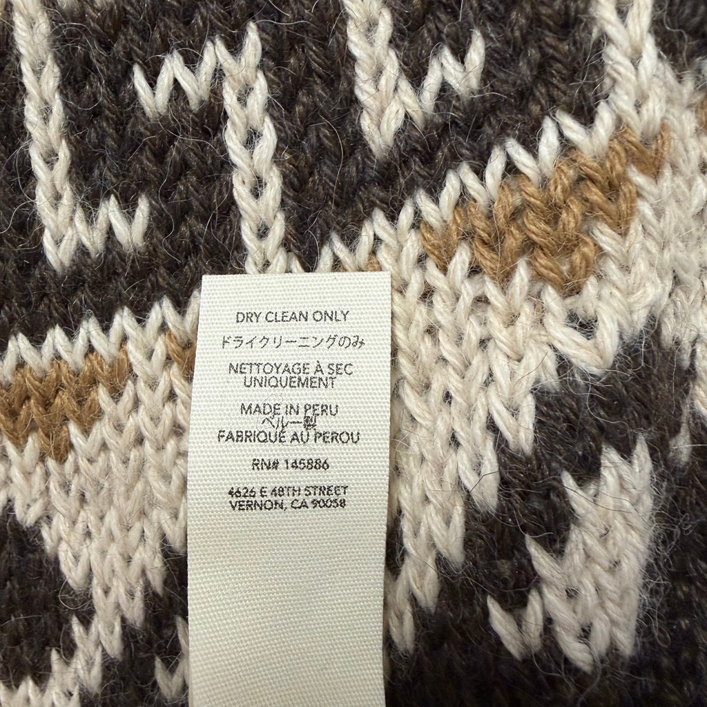 NWT The Great Greek Key Pullover Sweater Driftwood Neutral Intarsia 0 / US XS