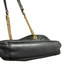 Gucci GG Marmont Black Quilted Leather Handbag Gold Toned Logo Classic Luxury