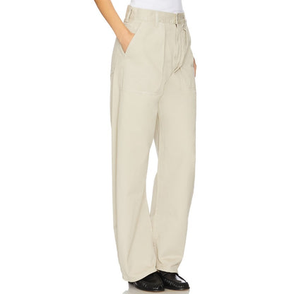 NWT AGOLDE Sefton Pant in Comb Cream Pure Cotton Womens Size 24