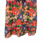 Saloni Jamie Short Dress Multi Dianthus Floral Black Bows Size 4 Romantic Fem