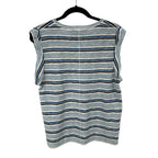 NWT Veronica Beard Jeans Marine Multi Dree Striped Muscle T-Shirt Womens Large