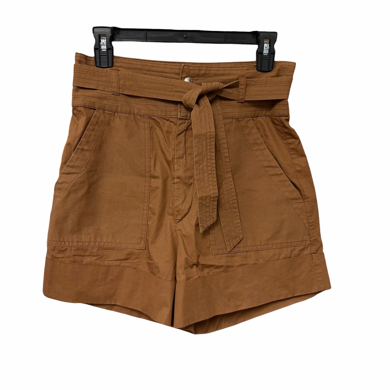 Sea New York Gabritette Shorts Ochre Brown Belted Cuffed High Rise Womens 2