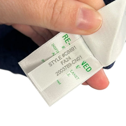 NWT J. Crew Navy Odette Cable Knit Sweater Jacket Cotton Boucle Womens Small