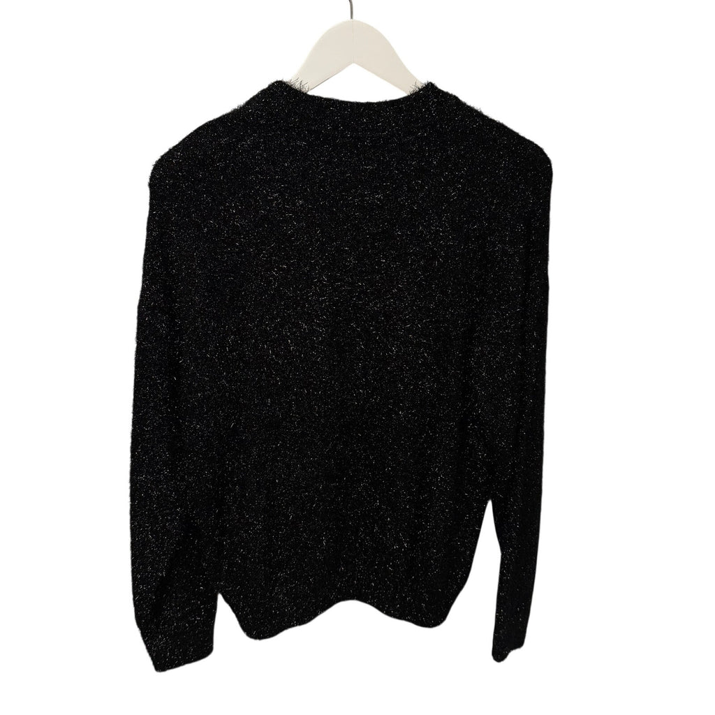 NWT Marant Etoile Black Metallic Tinsel Sayers Glitter Sweater Womens 34 / US 0