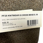 NWT Magda Butrym Beige Cashmere Blend Knit Cap Sleeve Mini Dress 36 / US 4