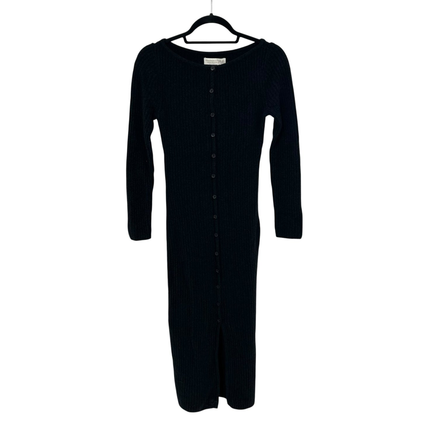 NWT Abercrombie & Fitch Merino Wool Blend Ribbed Sweater Dress Womens Petite XS