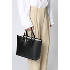 Gucci Black Leather Gold Interlocking GG Logo Ophidia Shopper Tote Bag