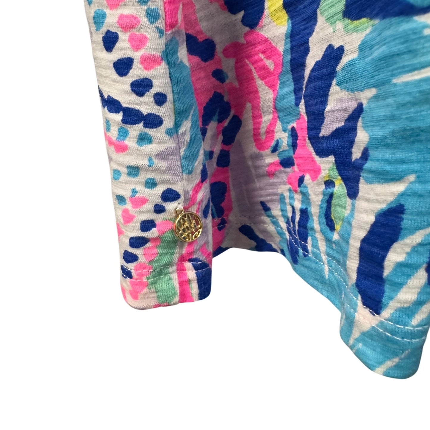 Lilly Pulitzer Short Sleeve V Neck Dive In T-Shirt Dress Womens X-Small