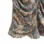 Veronica Beard Lozano Ruched Printed Silk Blend Crepe Mini Dress Womens 12