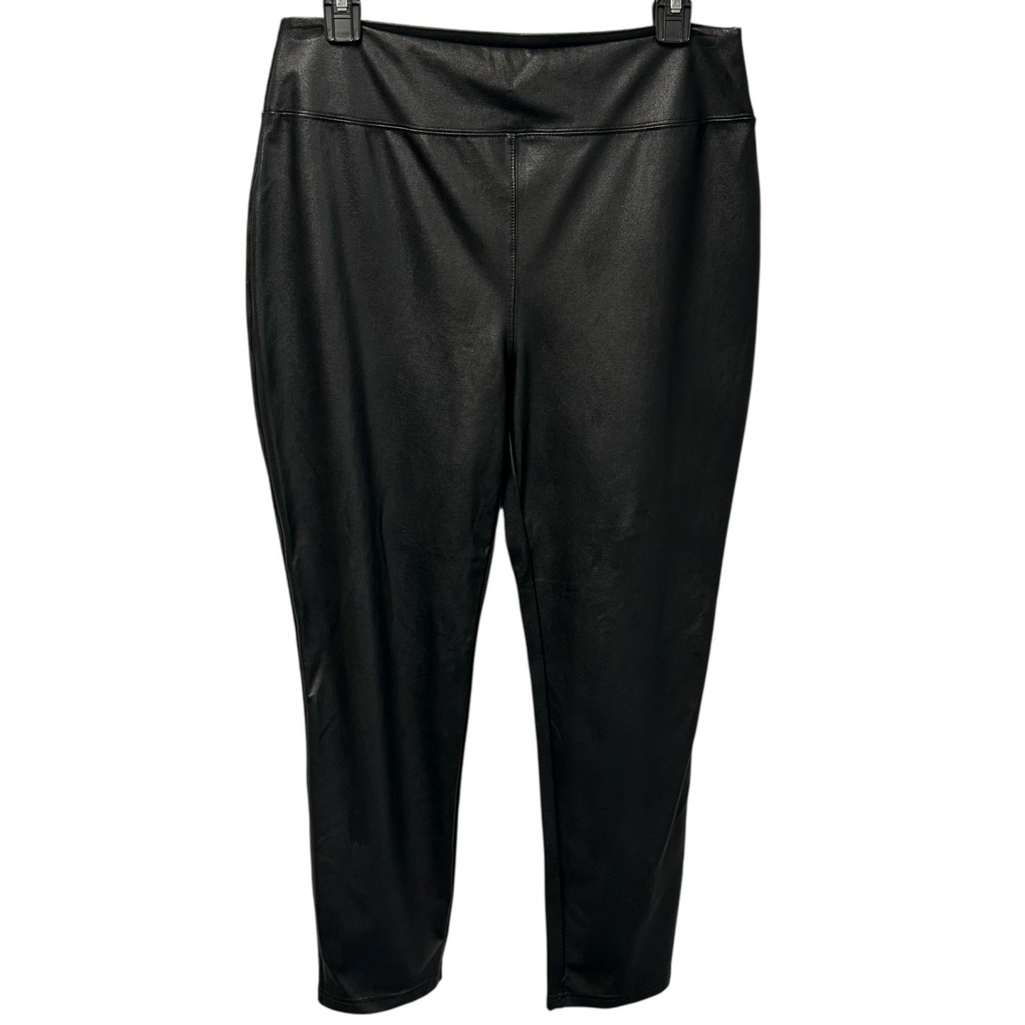 Tuckernuck Black Faux Leather Pull On Ankle Leggings Womens Size XL