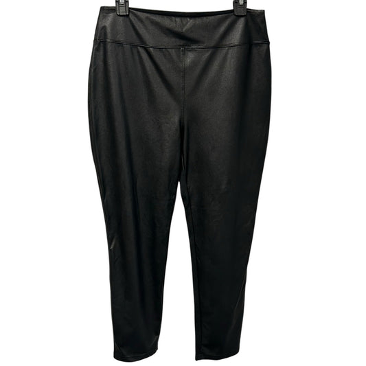 Tuckernuck Black Faux Leather Pull On Ankle Leggings Womens Size XL