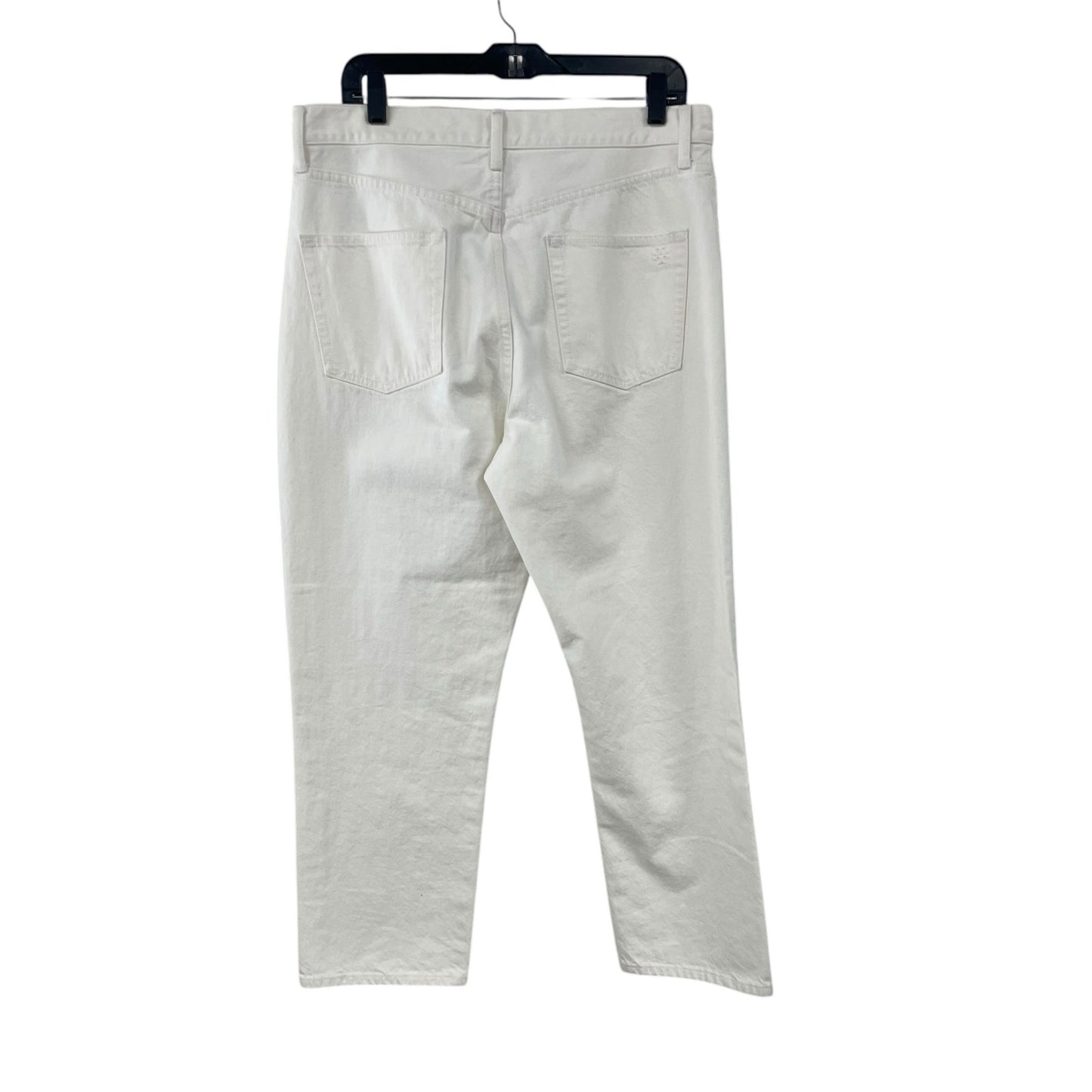 Tory Burch Wide Leg High Rise Ivory Denim Jean Womens 31