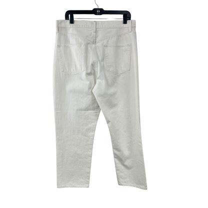 Tory Burch Wide Leg High Rise Ivory Denim Jean Womens 31