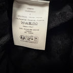 Christian Dior Black Mesh Knit Velour Jacquard Long Sleeve Fitted Top Size Small